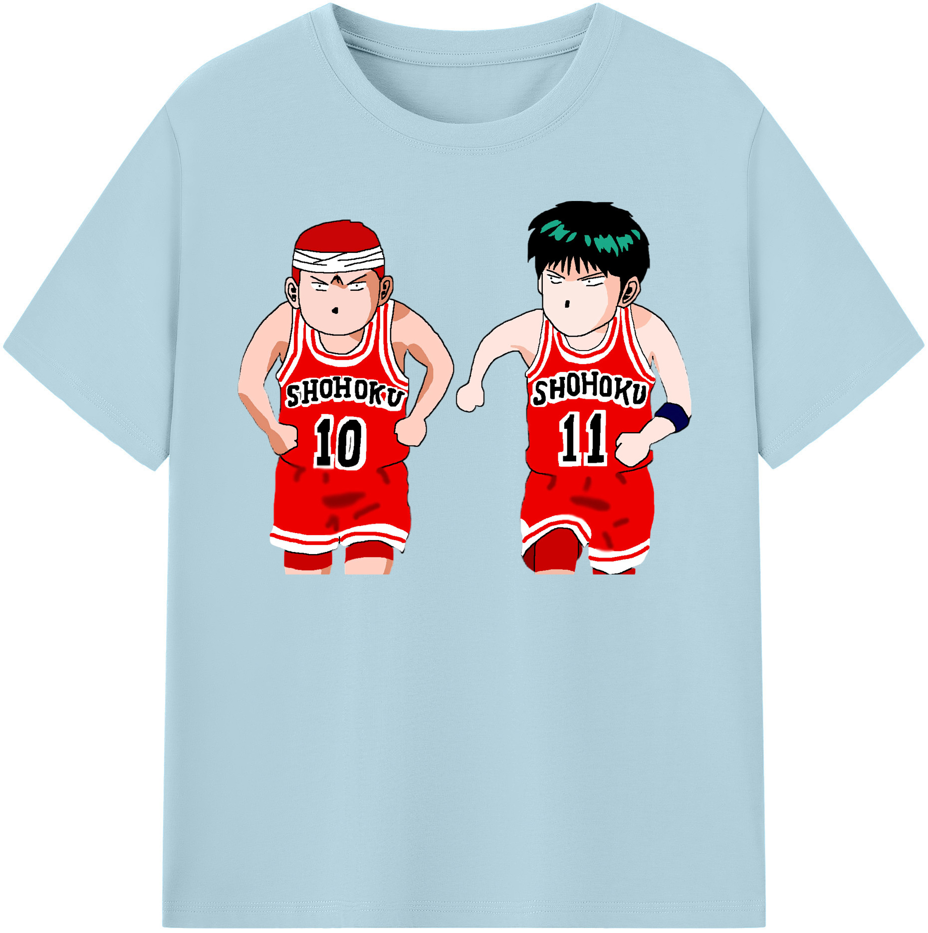 SLAM DUNK／スラムダンク 綿100％半袖Tシャツ（フロントプリント）